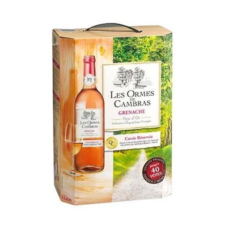 IGP PAYS D'OC LES ORMES DE CAMBRAS GRENACHE ROSE BIB 5L