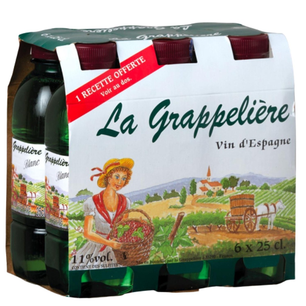 P6X25C.VIN TAB.BLANC PET*