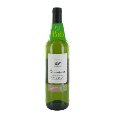 PAYS D OC SAUVIGNON BLANC BIO BF BOUTEILLE 75 CL