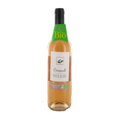 Organic Cinsault Rosé Pays d’Oc Belle France 75cl Bottle