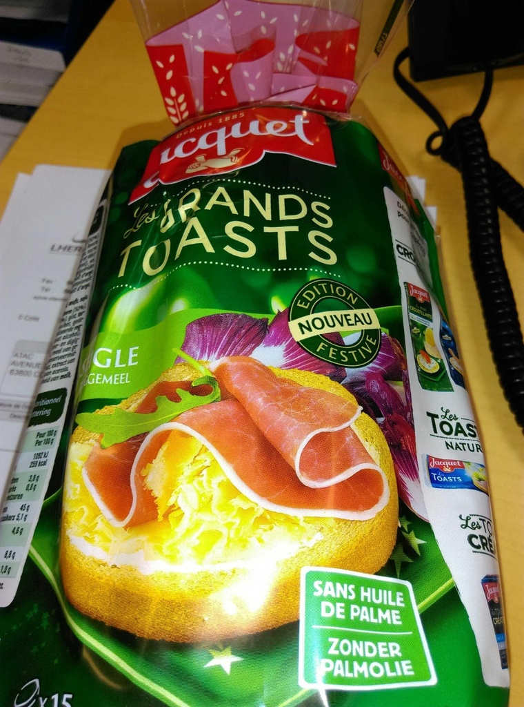 Large Round Rye Toast 410g