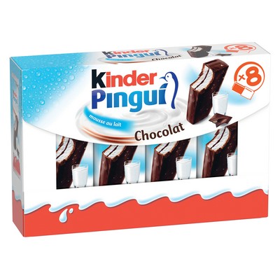 Génoise Kinder Pingui
fourrée lait et cacao - 8x30g 
