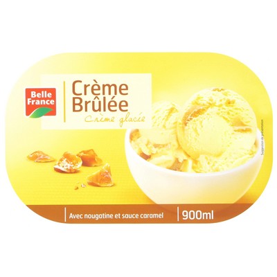 CREME GLACEE CREME BRULEE NOUGAT BF BAC 900ML 468G