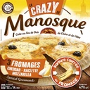 Cheese Pizza (cheddar, raclette, mozzarella) with a cheese-stuffed crust, wood-fired, frozen