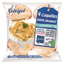 4 Breton-Style Scallop Shells / 20% OFG Scallops 90g