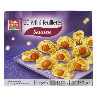 Mini Sausage Rolls with Mustard x20 Belle France Box 350g