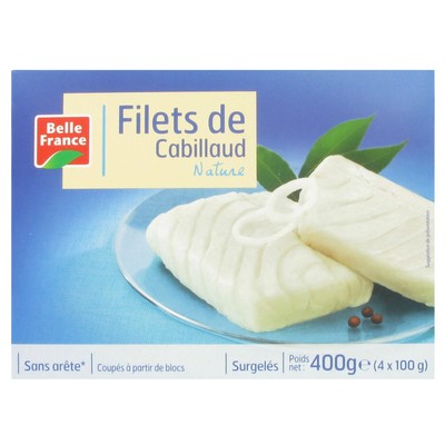 Natural Cod Fillet x4 Belle France Box 400g