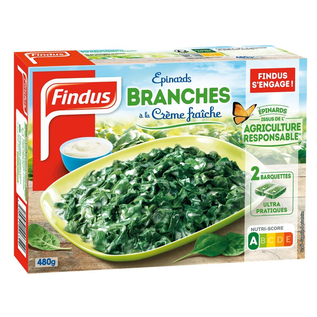 Epinards branches à la crème 480g