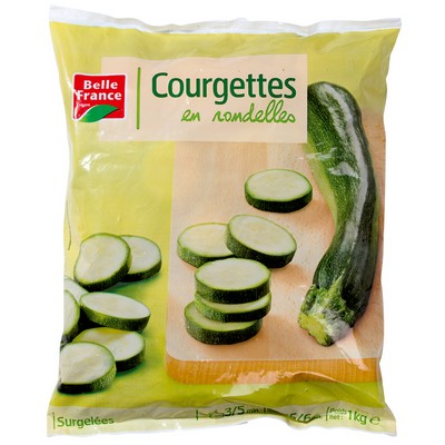 Sliced Courgettes Belle France 1kg Bag