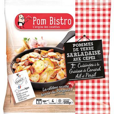 Pommes de terre sarladaise aux cèpes cuisinées à la graisse de canard ail et persil 500G POM BISTRO