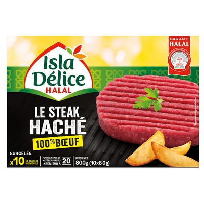 ID STEAK HACHE 100% BOEUF CONGELE 800G