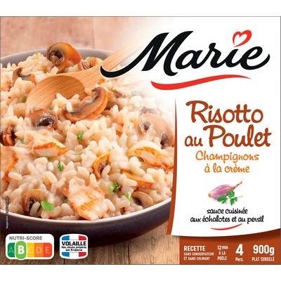 Creamy Chicken & Mushroom Risotto with Shallot and Parsley Sauce MARIE 900g