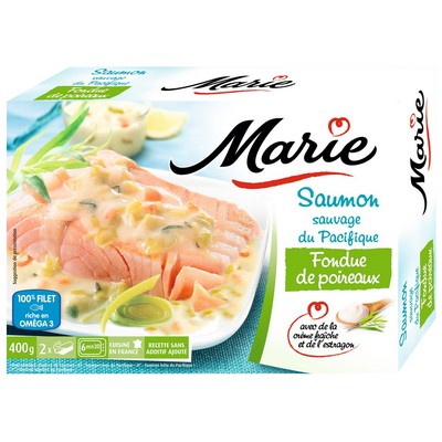 Atlantic Salmon with Leek Fondue, Fresh Cream and Tarragon Marie 400g