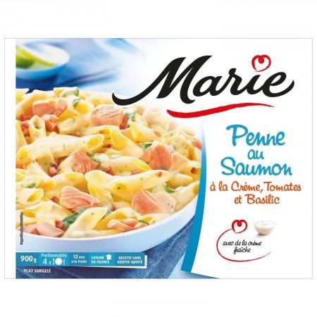 Penne with Salmon in Cream, Tomatoes, Shallots & Basil MARIE 900g