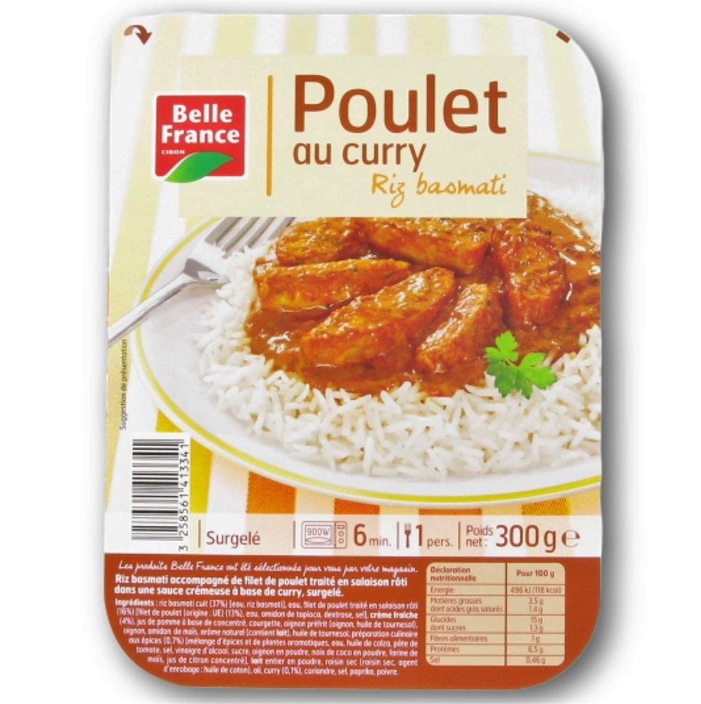 Chicken Curry with Rice Belle France Tray 300g