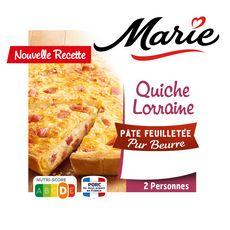 Quiche Lorraine with Smoked Bacon and Premium Ham - All-Butter Puff Pastry MARIE 400g