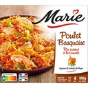 Poulet Basquaise Riz cuisiné à la tomate oignons et pointe de thym MARIE 900GR