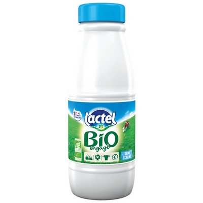 Organic Semi-Skimmed Milk LACTEL UHT Bottle 50cl