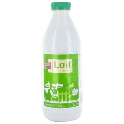 Belle France UHT Skimmed Milk 1L Bottle