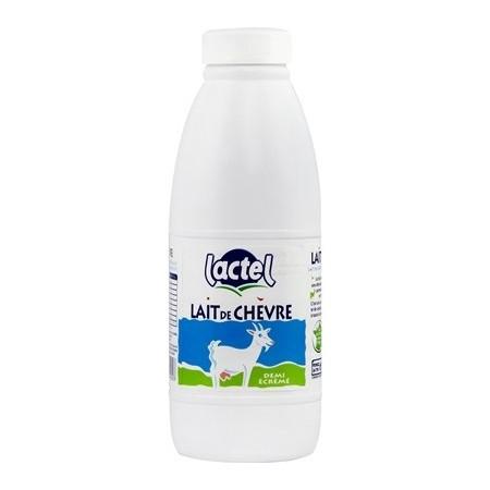 lait  chèvre demi-écrémé LACTEL UHT bouteille 1L