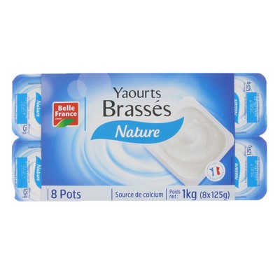 Natural Stirred Yogurt 8x125g Belle France