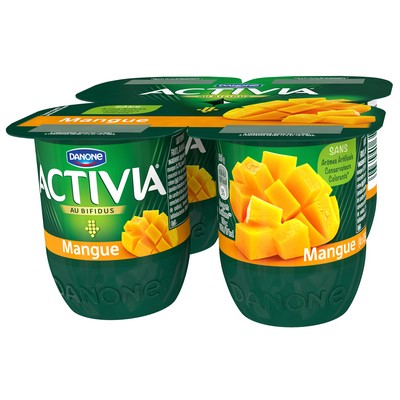 ACTIVIA Mango Yogurts x4