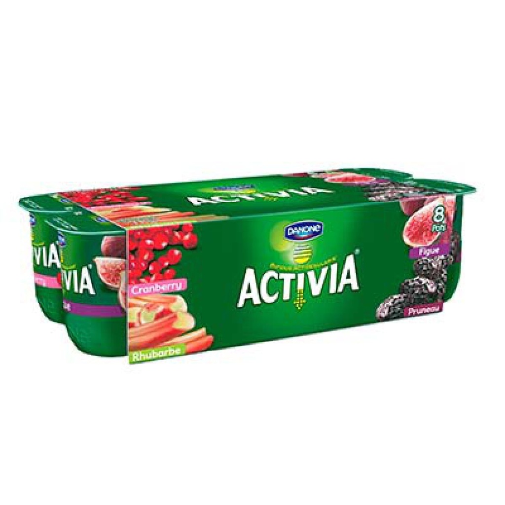 Activia Yogurt Prune, Rhubarb, Fig 8x125g