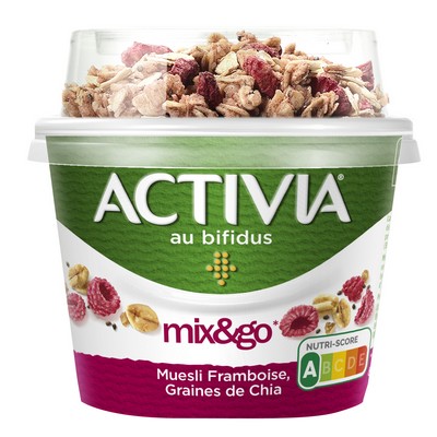 Activia Yaourt bifidus muesli framboise chia 1x170g