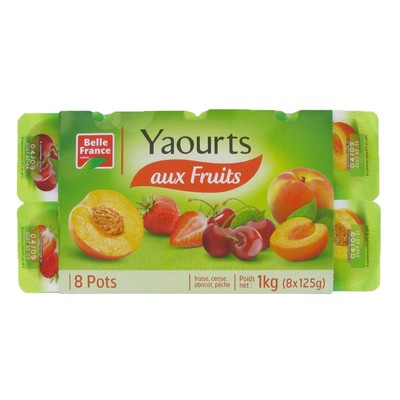 Stirred Yogurt with Mixed Fruits x8 Belle France