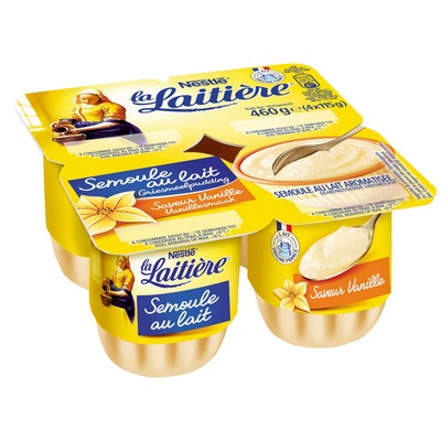 La Laitière Semoule au lait Vanille 4x115