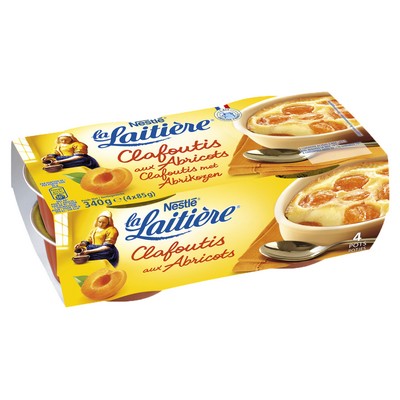 LA LAITIERE Clafoutis aux abricots 4x85G