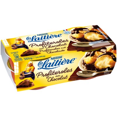 LA LAITIERE Chocolate Profiteroles 4x90g