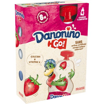 Danonino Strawberry Drinkable Yogurt Pouch 4x70g