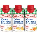 ELLE & VIRE Whole Cream from Normandy Brick Pack of 3 x 20cl
