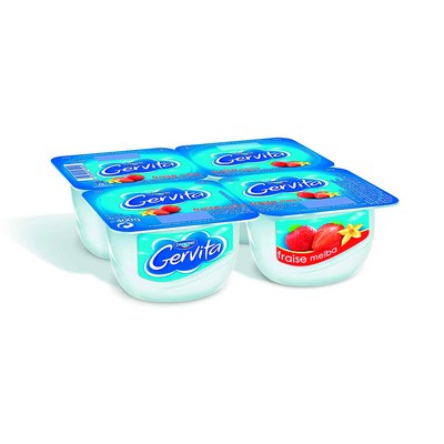 Gervita Fromage blanc mousse fraise melba 4x100g
