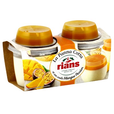PANNA COTTA RIANS MANGUE PASSION 2X120G