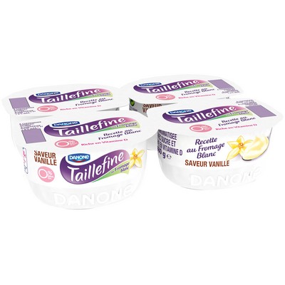 Light&Free Fromage blanc vanille allégé 0% mg 4x120g