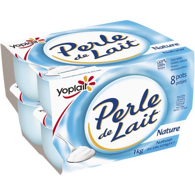 Perle de Lait Natural Yogurt 125g x8