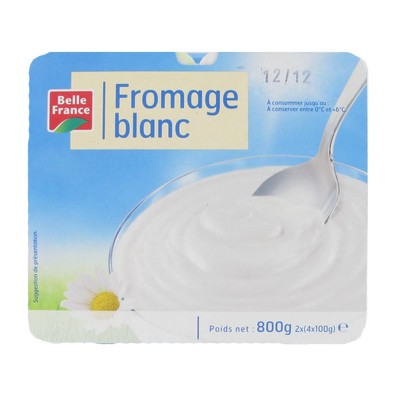 Natural Fromage Blanc Belle France 8 x 100g