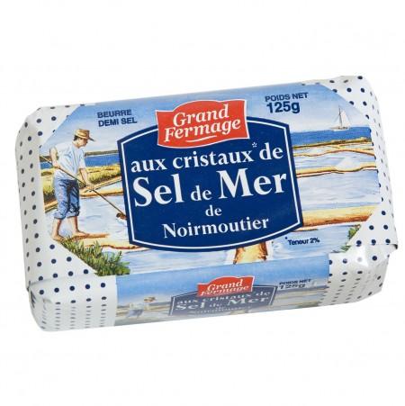 Lightly Salted Molded Butter with Noirmoutier Sea Salt Crystals 125g Grand Fermage