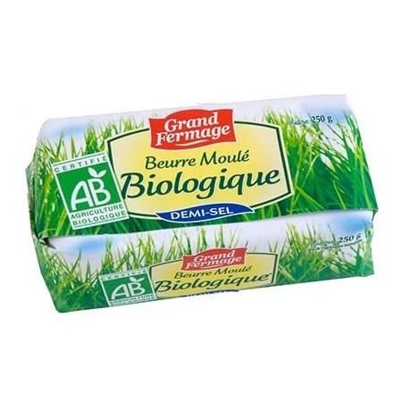 Beurre moulé BIO 250g demi-sel 100% Breton Grand Fermage