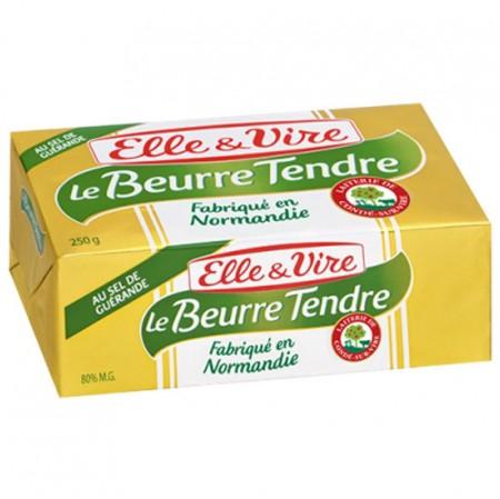 ELLE & VIRE BEURRE TENDRE 1/2SEL PLAQUETTE 250G