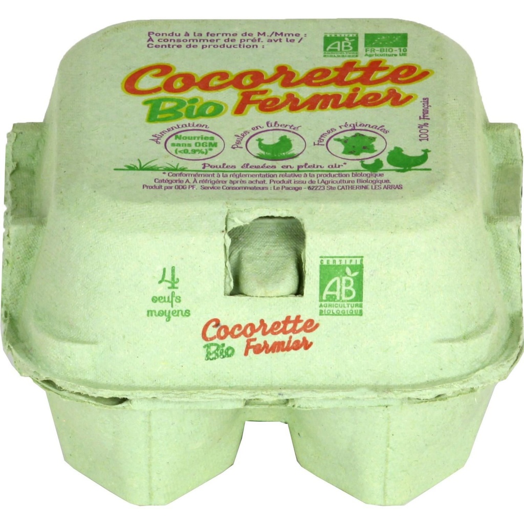 4 ORGANIC EGGS CALIBER AVERAGE