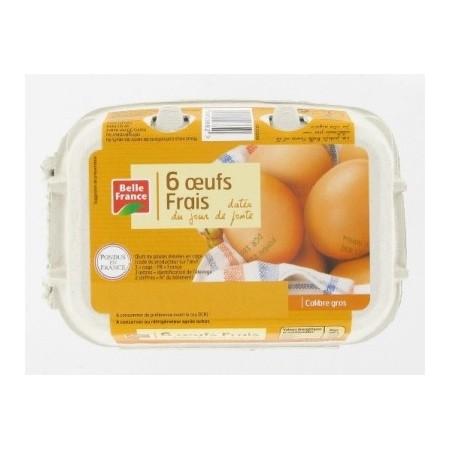 OEUF FRAIS DJP CALIBRE GROS X 6 BF BOITE