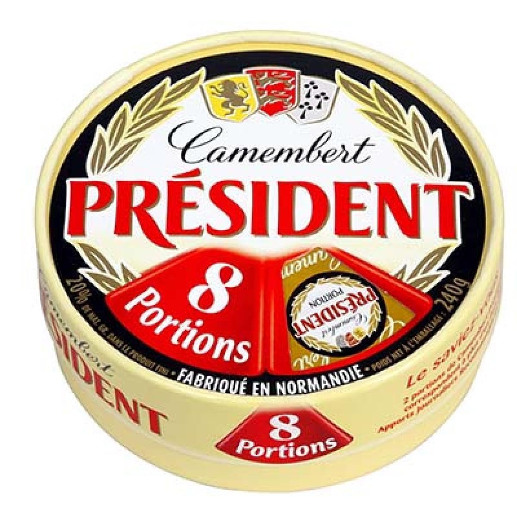 PRESIDENT CAMEMBERT 8 PORTIONS 240g