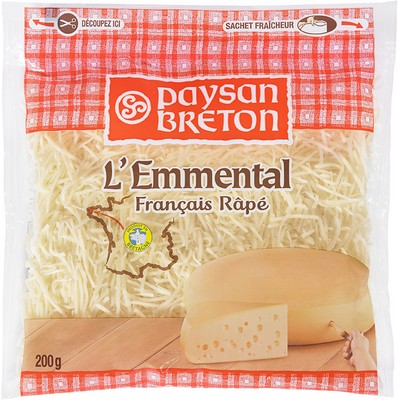 Paysan Breton - L'Emmental Français Râpé 200gr