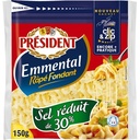 PRESIDENT Grated Emmental 30% Less Salt 150g