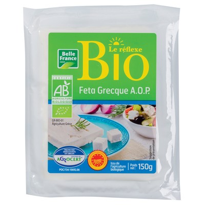 Organic PDO Feta Slice 150g Belle France