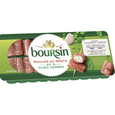 BOURSIN Smoked & Garlic Fine Herbs Rolls 100g