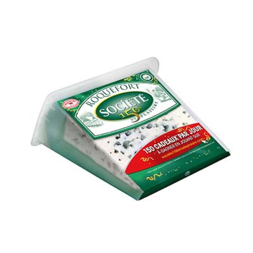 Cave Saveur150g SOCIETE, roquefort AOP lait cru de brebis, 31.7% s/PF